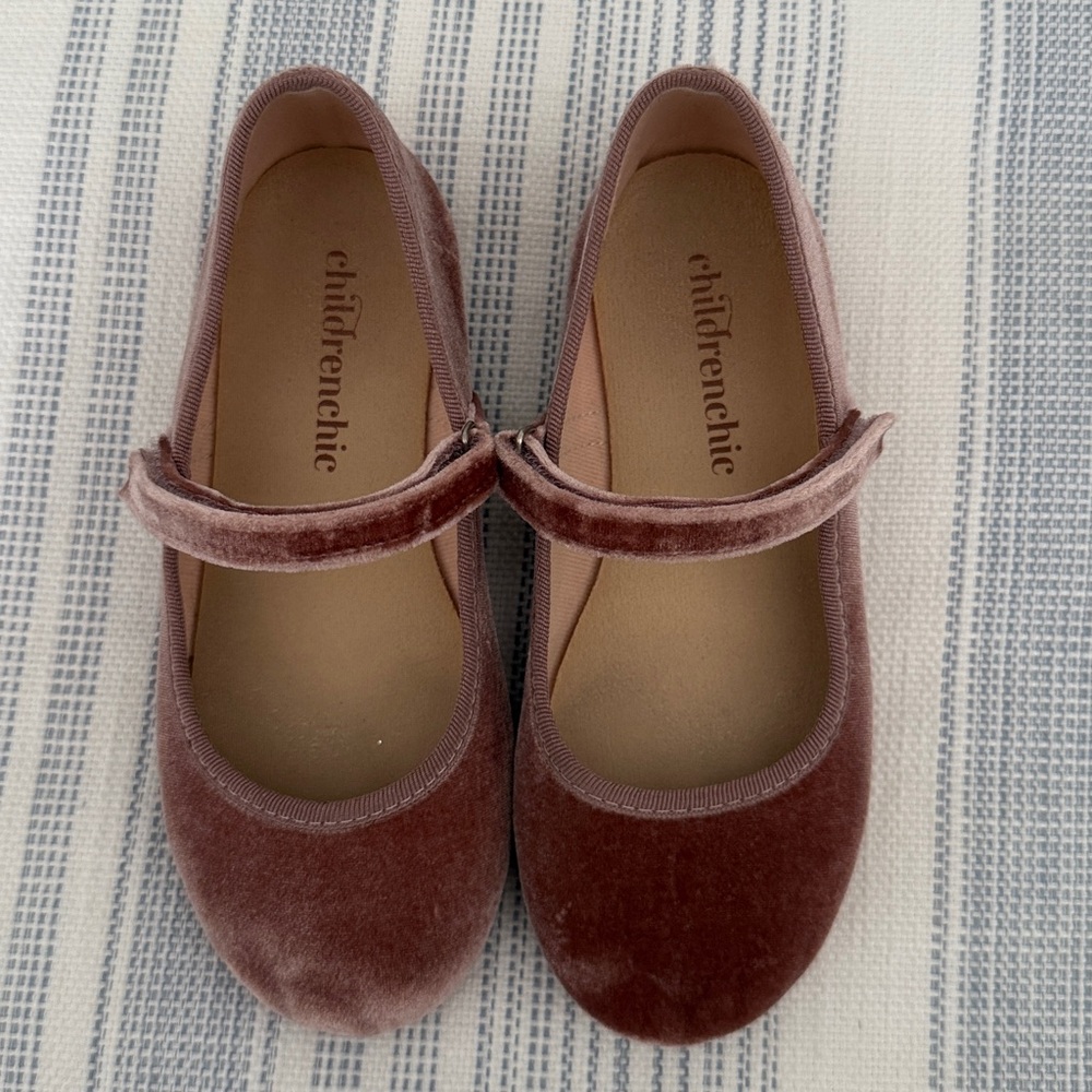 Pink Velvet Dress Shoes for Kids